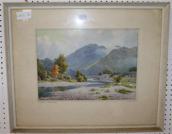 Albert Rosser, watercolour, Borrowdale